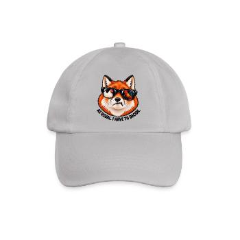 Fuchs mit Sonnenbrille – Wie immer muss ich mich entscheiden - Baseballkappe - Grau - Vorne