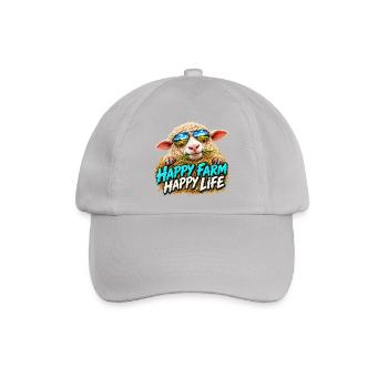 Happy Farm Happy Life: Bauernlaune - Baseballkappe - Grau - Vorne