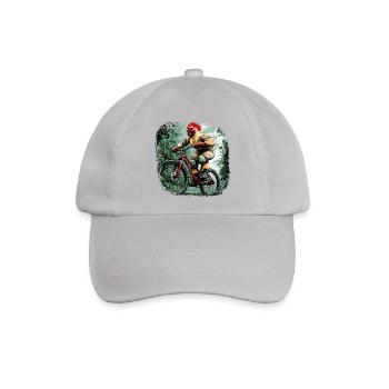 Hühner Bike / Bikerin Huhn - Baseballkappe - Grau - Vorne