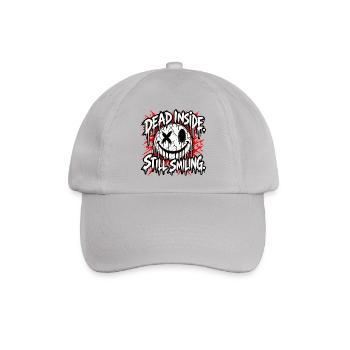 Dead Inside – Gothic Smiley - Baseballkappe - Grau - Vorne