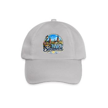 Stockholm - Sverige - Sweden - Schweden schwedisch - Baseballkappe - Grau - Vorne