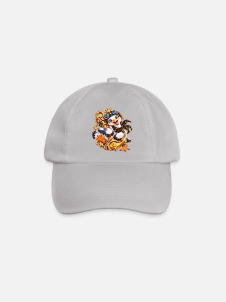 Königliche Möwe Nautik‑Schmuck - Baseballkappe - Grau