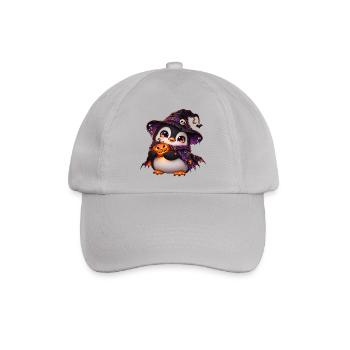 Halloween-Pinguinpinguin - Baseballkappe - Grau - Vorne