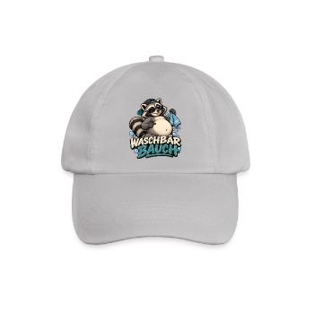 Waschbär Bauch Cartoon - Baseballkappe - Grau - Vorne