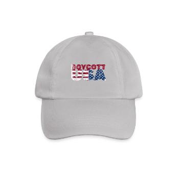 Boykott die USA, Boykott Amerika, verzweifelte USA - Baseballkappe - Grau - Vorne