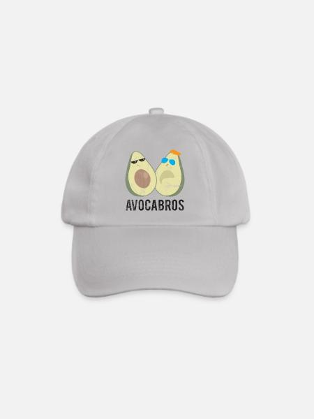 Frucht / Früchte: Avocado - Avocabros - BFF - Baseballkappe - Grau