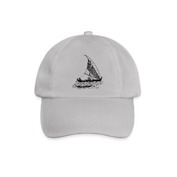 paddle boat sail boat ruderboot segelboot35 - Baseballkappe - Grau - Vorne