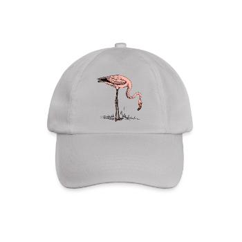 bird Vogel Flamingo Natur Tierwelt - Baseballkappe - Grau - Vorne