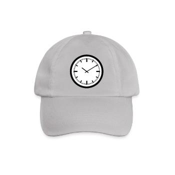 uhr zeit watch clock time hourglass sanduhr76 - Baseballkappe - Grau - Vorne