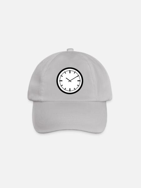 uhr zeit watch clock time hourglass sanduhr76 - Baseballkappe - Grau