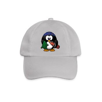 Niedlicher Pinguin auf dem Weg zum Schwimmen - Baseballkappe - Grau - Vorne