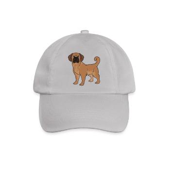 Puggle Beagle Mops Hund - Baseballkappe - Grau - Vorne