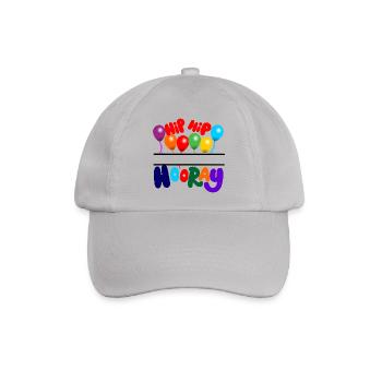 Hippe hippe Hurra-Party - Baseballkappe - Grau - Vorne