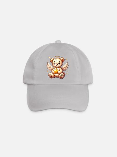 Teddybär Engel-süßer Begleiter der Weihnachtszeit - Baseballkappe - Grau