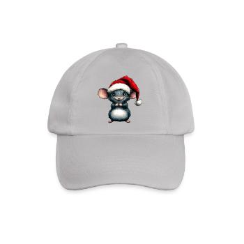 Weihnachtsmann Mäuschen - Baseballkappe - Grau - Vorne