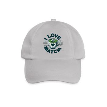 Ich liebe Matcha - Baseballkappe - Grau - Vorne