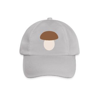 Minimalistische Pilz-Naturkunst - Baseballkappe - Grau - Vorne