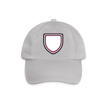 Wappen Rahmen Bordeaux - Eigener Text Gestalten - Baseballkappe - Grau - Vorne
