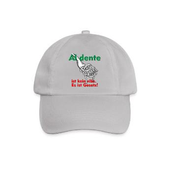 Al dente ist kein Vibe. Das ist Gesetz! - Baseballkappe - Grau - Vorne