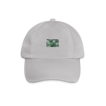Tropical Leaves - Baseballkappe - Grau - Vorne