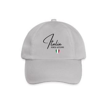 Italienische Flagge, italienischer Stolz - Baseballkappe - Grau - Vorne