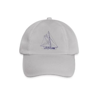 schiff boot kahn uboot segelboot segelschiff yacht - Baseballkappe - Grau - Vorne