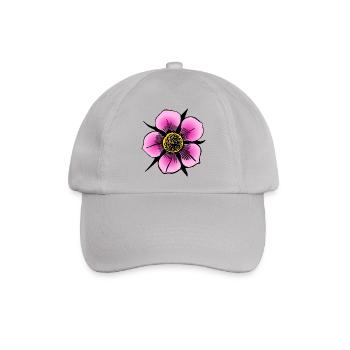 Schöne Blume Motiv als Geschenk Idee - Baseballkappe - Grau - Vorne