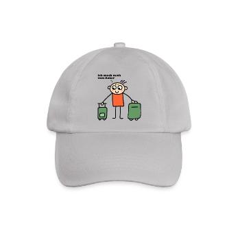 Mann mit Koffern - Mach mich vom Acker - Baseballkappe - Grau - Vorne