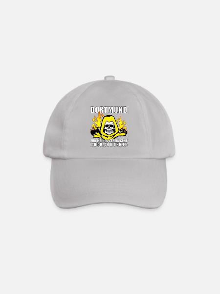Dortmund ..durch die Hölle! Fußball Fanshirt Triko - Baseballkappe - Grau