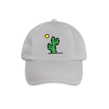 Einzelner Kaktus - Baseballkappe - Grau - Vorne