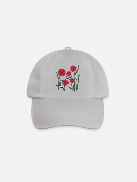 Mohn - Baseballkappe - Grau