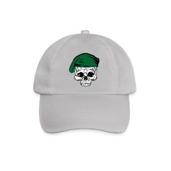 Skelettgrüne Baskenmütze - Baseballkappe - Grau - Vorne
