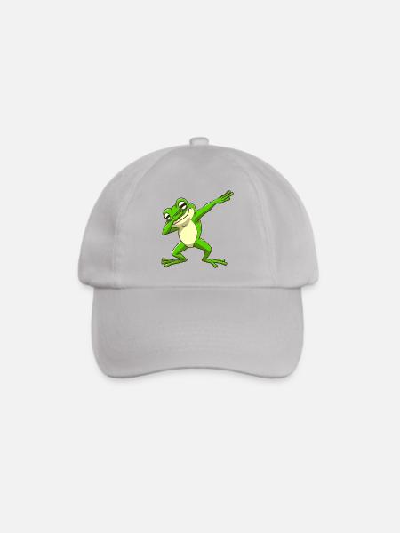 Cooler Frosch Dabbing Pose Trendig - Baseballkappe - Grau
