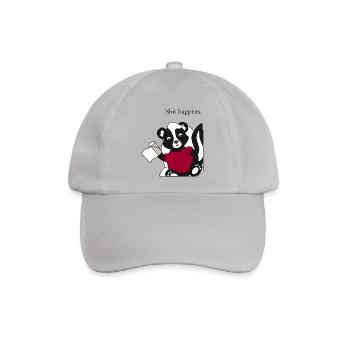 Stinktier Pixie Shit happens - Baseballkappe - Grau - Vorne