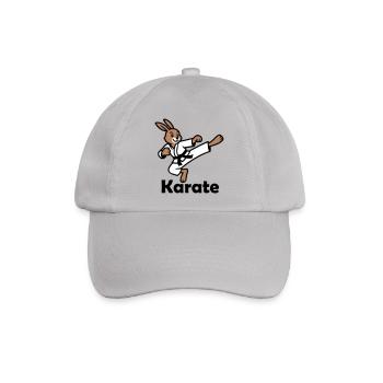 Karate Hase - Baseballkappe - Grau - Vorne