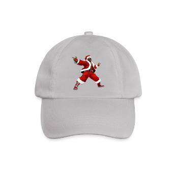 Rap Hip-Hop Weihnachtsmann Santa - Baseballkappe - Grau - Vorne