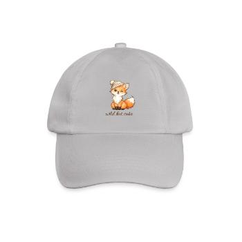 Kuscheliger Fuchs mit Mütze - Baseballkappe - Grau - Vorne