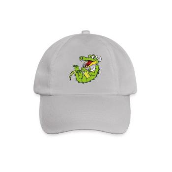 Kroko Kaiman Reptilien Tiere - Baseballkappe - Grau - Vorne
