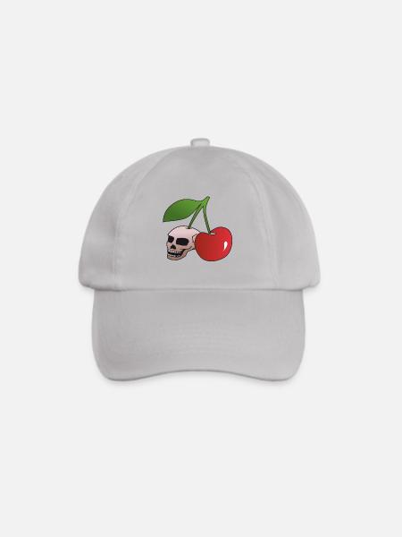 Totenkopf Kirsche - Baseballkappe - Grau