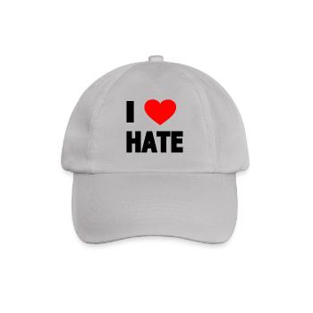 I Love Hate - Baseballkappe - Grau - Vorne