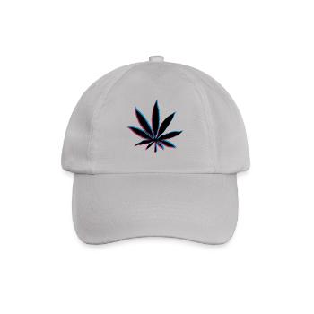 Weed 3D Effekt - Baseballkappe - Grau - Vorne
