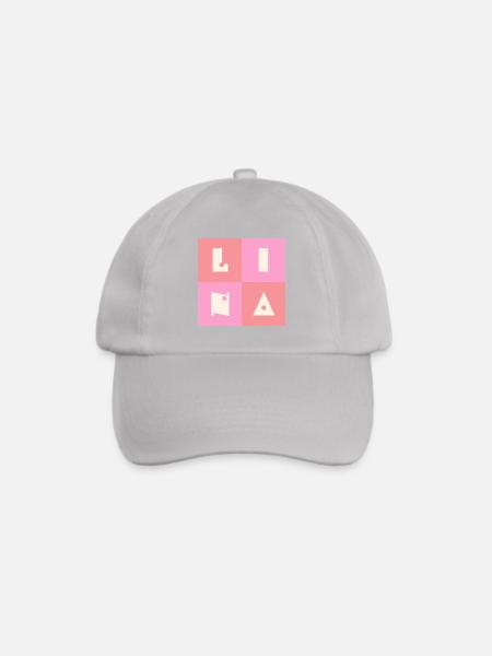 Lina Babyname Mädchenname pink - Baseballkappe - Grau