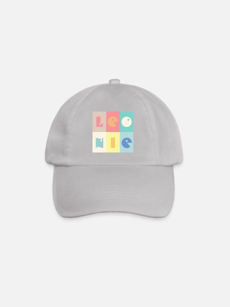 Leonie Baby Mädchenname bunt - Baseballkappe - Grau