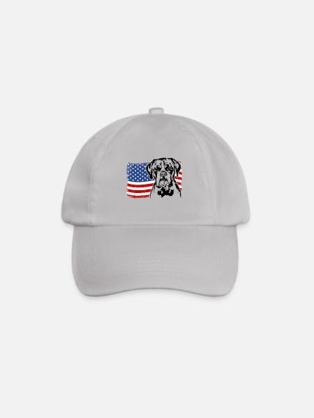 Boxer US Amerika Fahne Hunde Hund Wilsigns - Baseballkappe - Grau
