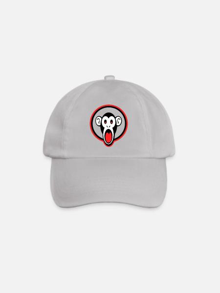 shocked monkey - Baseballkappe - Grau
