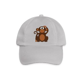 Affe - Baseballkappe - Grau - Vorne