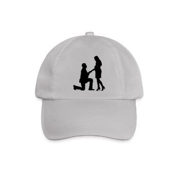 Heiratsantrag - Baseballkappe - Grau - Vorne