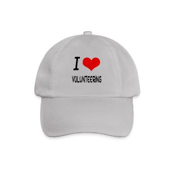 I Love Hobby Present bday VOLUNTEERING - Baseballkappe - Grau - Vorne