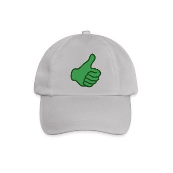 Daumen hoch - Baseballkappe - Grau - Vorne