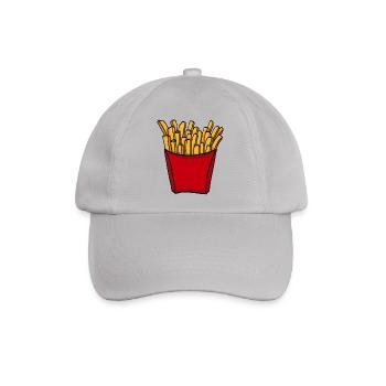 Pommes Essen Fast Food Pommes Frites Liebe Food - Baseballkappe - Grau - Vorne